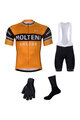 BONAVELO Cyklistický mega set - MOLTENI ARCORE - biela/oranžová/čierna