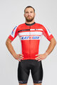 BONAVELO Cyklistický krátky dres a krátke nohavice - KATUSHA - červená/čierna