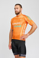 BONAVELO Cyklistický krátky dres a krátke nohavice - EUSKALTEL - EUSKADI - oranžová/čierna