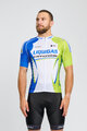 BONAVELO Cyklistický krátky dres a krátke nohavice - LIQUIGAS CANNONDALE - modrá/zelená/čierna