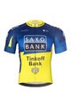 BONAVELO Cyklistický krátky dres a krátke nohavice - SAXO BANK TINKOFF - žltá/modrá/čierna