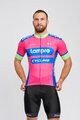BONAVELO Cyklistický krátky dres a krátke nohavice - LAMPRE - ružová/čierna