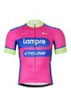 BONAVELO Cyklistický krátky dres a krátke nohavice - LAMPRE - ružová/čierna