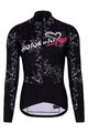 HOLOKOLO Cyklistická zimná bunda a nohavice - GRAFFITI LADY - čierna/biela