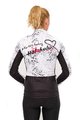 HOLOKOLO Cyklistická zateplená bunda - GRAFFITI LADY - biela/čierna