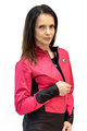 HOLOKOLO Cyklistická zateplená bunda - CLASSIC LADY - ružová/čierna