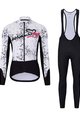 HOLOKOLO Cyklistická zimná bunda a nohavice - GRAFFITI LADY - čierna/biela