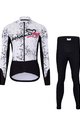 HOLOKOLO Cyklistická zimná bunda a nohavice - GRAFFITI LADY - biela/čierna