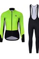 HOLOKOLO Cyklistická zimná bunda a nohavice - CLASSIC LADY - svetlo zelená/čierna