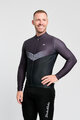 HOLOKOLO Cyklistický dres s dlhým rukávom zimný - ARROW WINTER - čierna/šedá