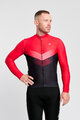 HOLOKOLO Cyklistický dres s dlhým rukávom zimný - ARROW WINTER - červená/čierna