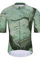 HOLOKOLO Cyklistický krátky dres a krátke nohavice - FOREST  - zelená/oranžová/hnedá