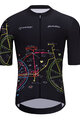 HOLOKOLO Cyklistický krátky dres a krátke nohavice - MAAPPI DARK  - čierna/viacfarebná