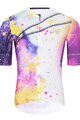 HOLOKOLO Cyklistický krátky dres a krátke nohavice - SPLASH - viacfarebná/ružová/fialová