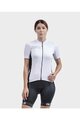 ALÉ Cyklistický krátky dres a krátke nohavice - COLOR BLOCK LADY - biela/čierna