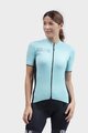 ALÉ Cyklistický krátky dres a krátke nohavice - COLOR BLOCK LADY - čierna/modrá