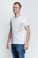 NU. BY HOLOKOLO Cyklistické tričko s krátkym rukávom - UP & NEVER STOP - biela