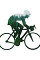 NU. BY HOLOKOLO Cyklistické tričko s krátkym rukávom - BEHIND BARS - biela/zelená