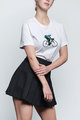 NU. BY HOLOKOLO Cyklistické tričko s krátkym rukávom - BEHIND BARS - biela/zelená