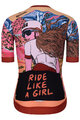 RIVANELLE BY HOLOKOLO Cyklistický krátky dres a krátke nohavice - FREE ELITE LADY LIMI - oranžová/čierna/viacfarebná