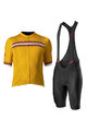 CASTELLI Cyklistický krátky dres a krátke nohavice - GRIMPEUR - oranžová/čierna