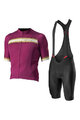 CASTELLI Cyklistický krátky dres a krátke nohavice - GRIMPEUR - čierna/bordová