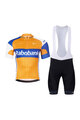 BONAVELO Cyklistický krátky dres a krátke nohavice - RABOBANK - oranžová/modrá/čierna