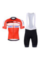 BONAVELO Cyklistický krátky dres a krátke nohavice - KATUSHA - červená/čierna