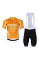 BONAVELO Cyklistický krátky dres a krátke nohavice - EUSKALTEL - EUSKADI - oranžová/čierna