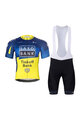 BONAVELO Cyklistický krátky dres a krátke nohavice - SAXO BANK TINKOFF - žltá/modrá/čierna