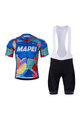 BONAVELO Cyklistický krátky dres a krátke nohavice - MAPEI - modrá/čierna