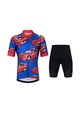 HOLOKOLO Cyklistický krátky dres a krátke nohavice - CARS - červená/čierna/modrá
