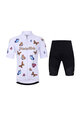 HOLOKOLO Cyklistický krátky dres a krátke nohavice - BUTTERFLIES - čierna/biela