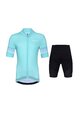HOLOKOLO Cyklistický krátky dres a krátke nohavice - FLOW JUNIOR - čierna/zelená