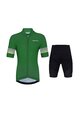 HOLOKOLO Cyklistický krátky dres a krátke nohavice - FLOW JUNIOR - čierna/zelená