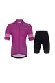 HOLOKOLO Cyklistický krátky dres a krátke nohavice - FLOW JUNIOR - fialová/čierna