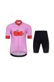 HOLOKOLO Cyklistický krátky dres a krátke nohavice - FRUIT KIDS - čierna