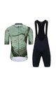 HOLOKOLO Cyklistický krátky dres a krátke nohavice - FOREST  - zelená/oranžová/hnedá