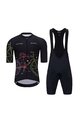 HOLOKOLO Cyklistický krátky dres a krátke nohavice - MAAPPI DARK  - čierna/viacfarebná