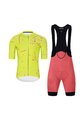 HOLOKOLO Cyklistický krátky dres a krátke nohavice - PASSION - žltá/ružová