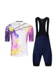 HOLOKOLO Cyklistický krátky dres a krátke nohavice - SPLASH - fialová/šedá/modrá