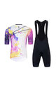 HOLOKOLO Cyklistický krátky dres a krátke nohavice - SPLASH - šedá/fialová