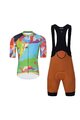 HOLOKOLO Cyklistický krátky dres a krátke nohavice - DEER - viacfarebná/zelená/hnedá