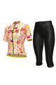 ALÉ Cyklistický krátky dres a krátke nohavice - PR-S AMAZZONIA LADY - čierna/oranžová