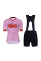 RIVANELLE BY HOLOKOLO Cyklistický krátky dres a krátke nohavice - FRUIT LADY  - ružová/červená/čierna