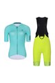 RIVANELLE BY HOLOKOLO Cyklistický krátky dres a krátke nohavice - VICTORIOUS ELITE - tyrkysová/žltá