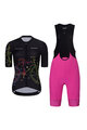 RIVANELLE BY HOLOKOLO Cyklistický krátky dres a krátke nohavice - MAAPPI DARK LADY - čierna/ružová