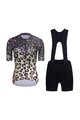 RIVANELLE BY HOLOKOLO Cyklistický krátky dres a krátke nohavice - WILDCAT  - hnedá/čierna
