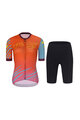 RIVANELLE BY HOLOKOLO Cyklistický krátky dres a krátke nohavice - LESS TALK - červená/čierna/viacfarebná