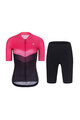 RIVANELLE BY HOLOKOLO Cyklistický krátky dres a krátke nohavice - ARROW II - čierna/ružová